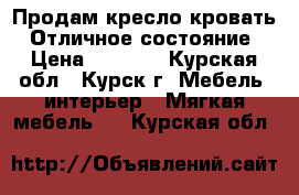 Продам кресло-кровать! Отличное состояние › Цена ­ 5 000 - Курская обл., Курск г. Мебель, интерьер » Мягкая мебель   . Курская обл.